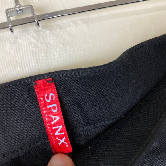 SPANX Perfect Black Jean Leggings Pants Womens Sz L Comfort Stretch Shaping - Picture 4 of 7